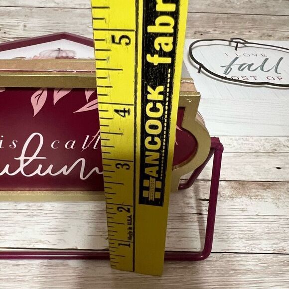 Fall Decor Bundle Autumn Sign Lot Pumpkin Leaves Garland Cozy Tabletop Kit NWT - Picture 14 of 15